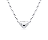 Heart Shaped Silver Necklace SPE-5778